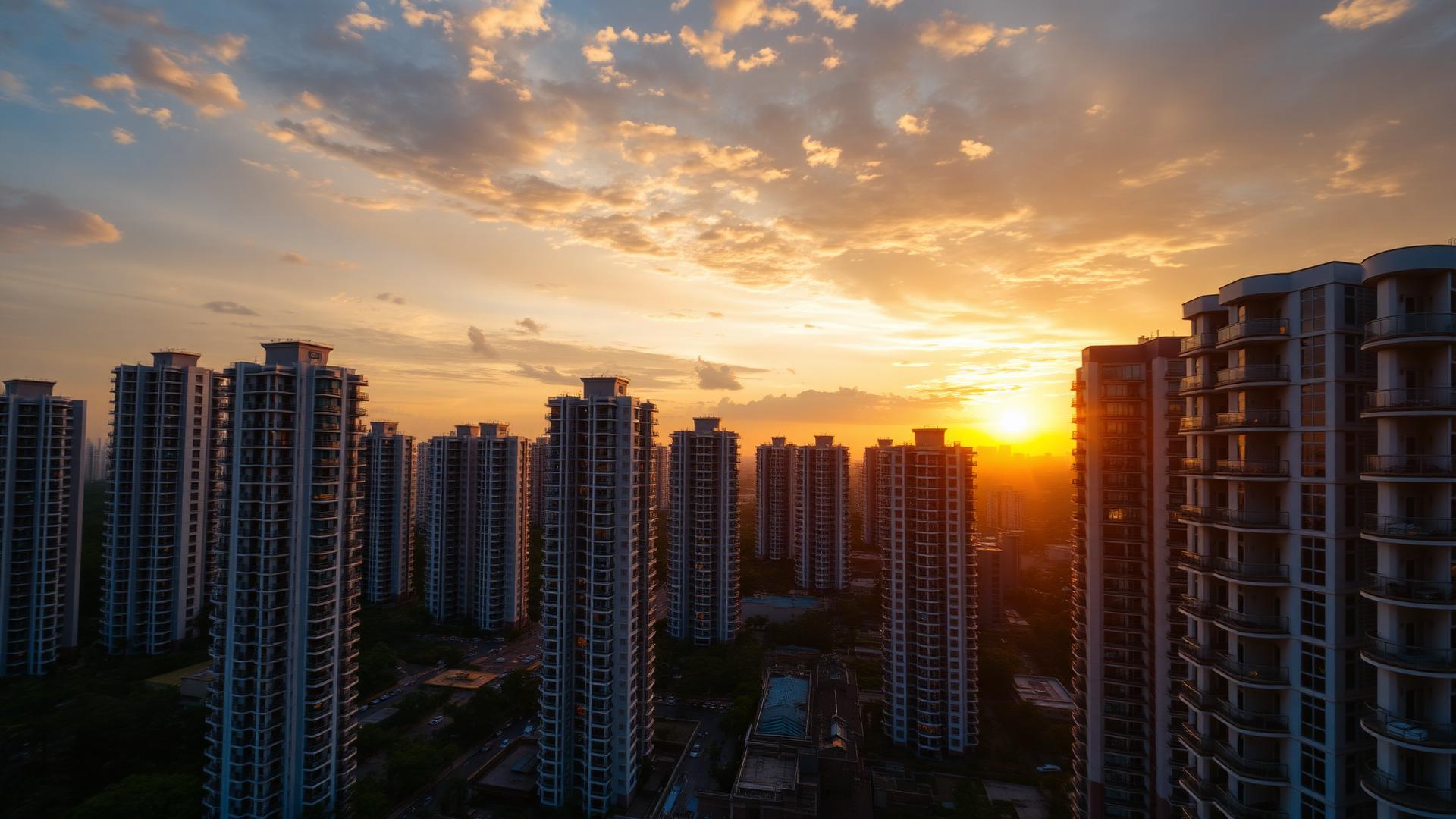 Indian city skyline